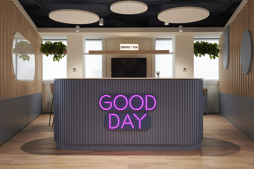 neon Good Day oficinas conscientes